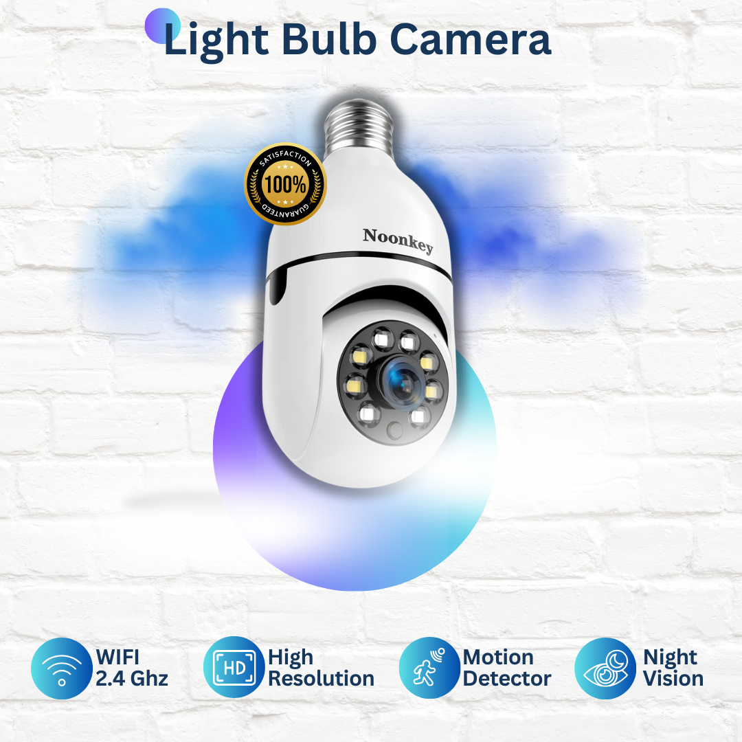 Light bulb security hidden camera 360°