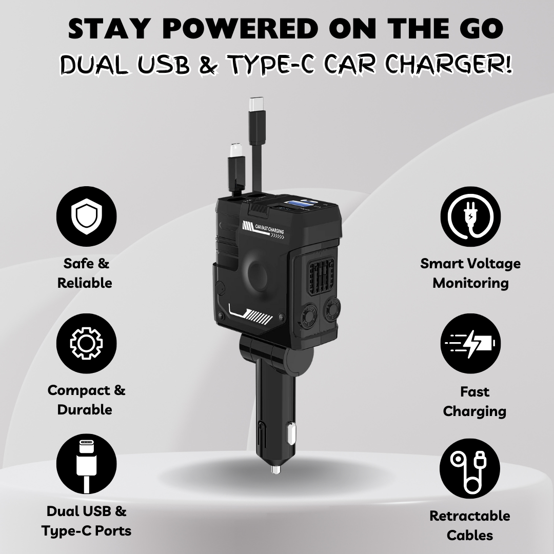 MaxCharge™ – High-Speed Charging with Smart Retractable Cables
