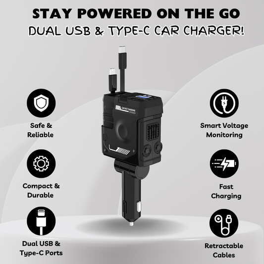 MaxCharge™ – High-Speed Charging with Smart Retractable Cables