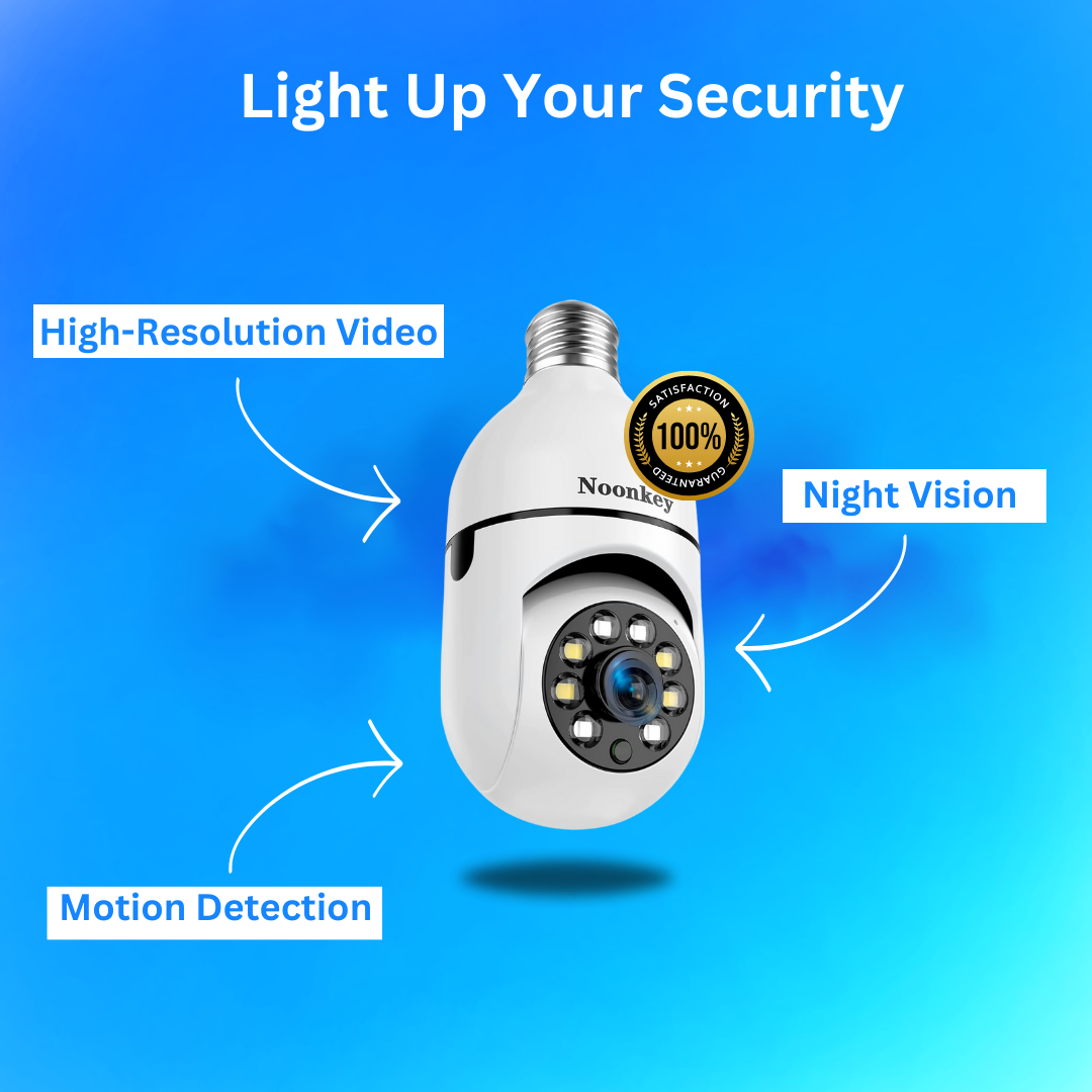 Light bulb security hidden camera 360°