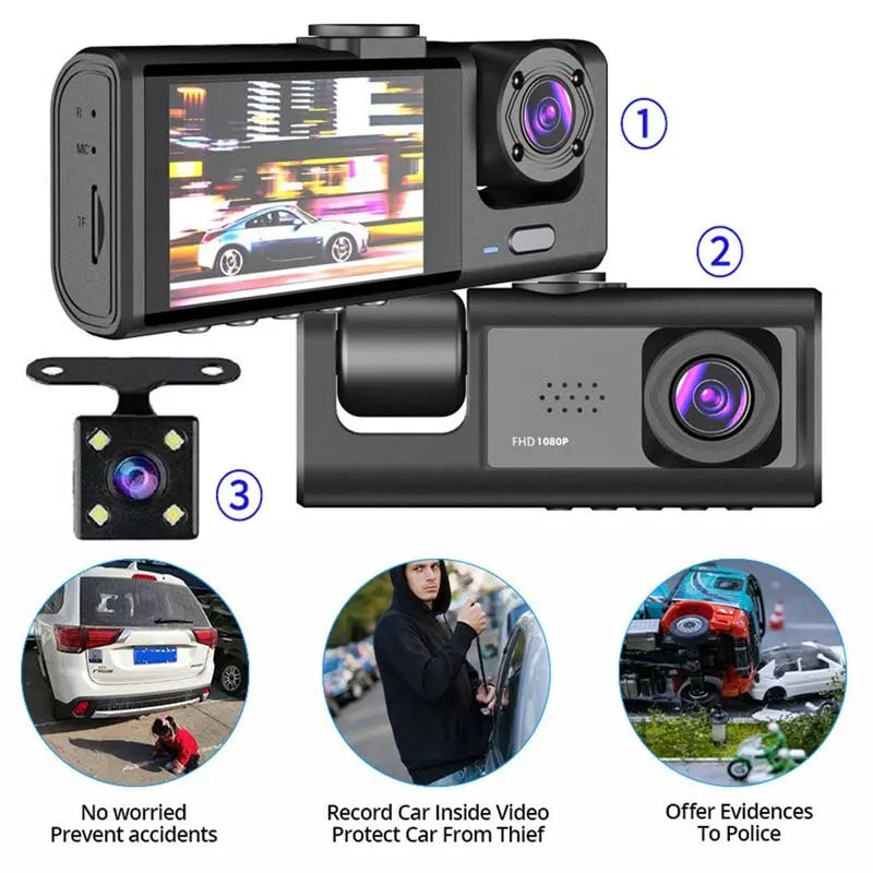 StarView™ - 1080 Triple Dash Cam