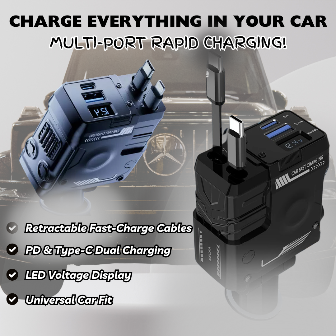 MaxCharge™ – High-Speed Charging with Smart Retractable Cables