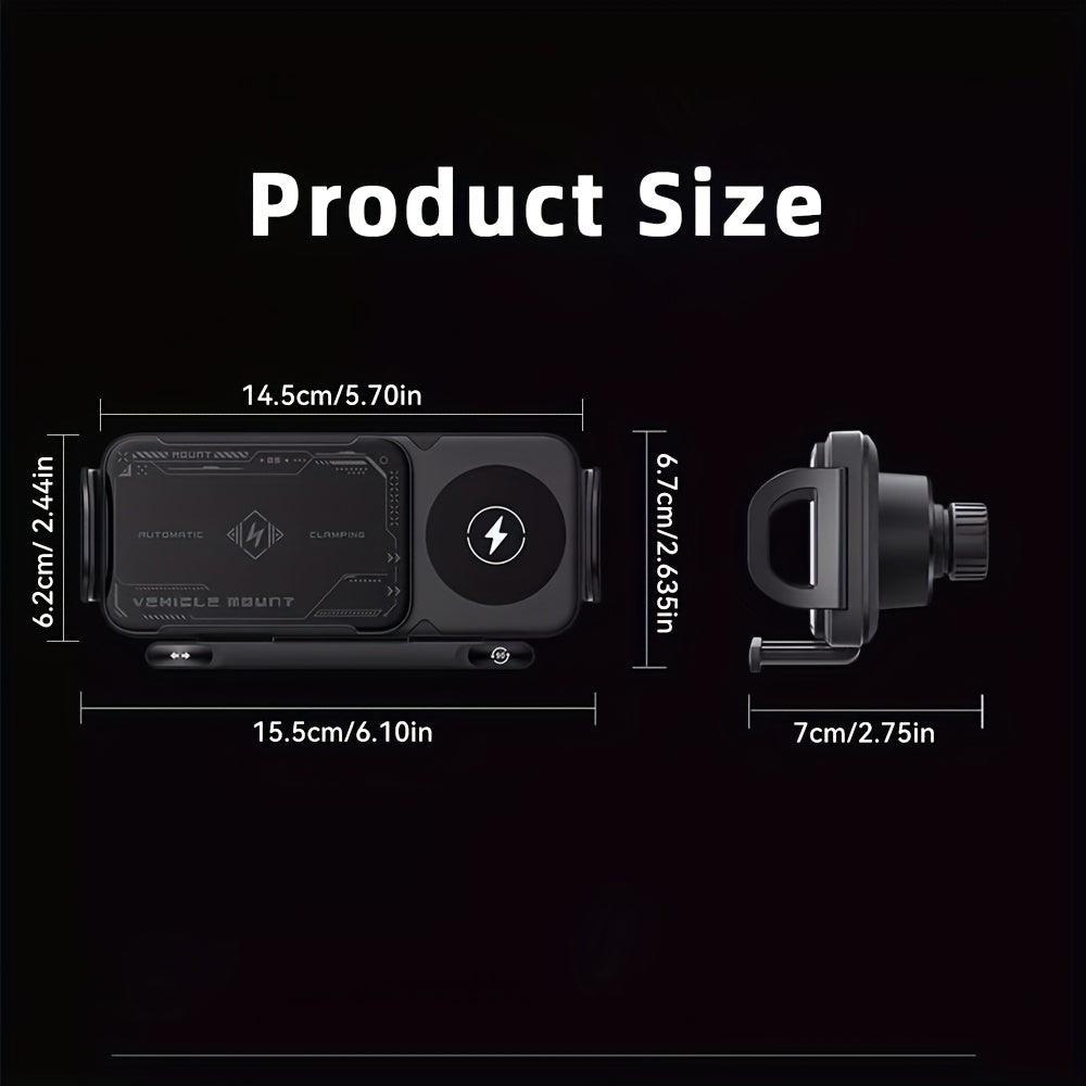 🚗 SmartSense™ Wireless Car Mount – Intelligent Induction Charging & Auto-Clamp