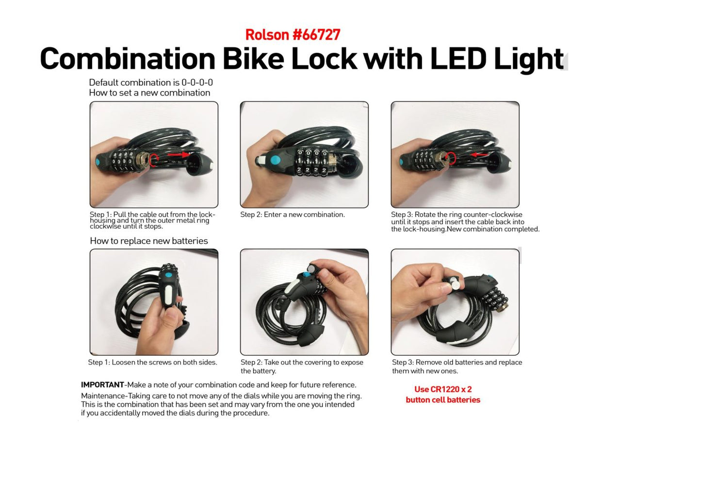 BIKE LED ANTI THEFT PASSWORD LOCK
