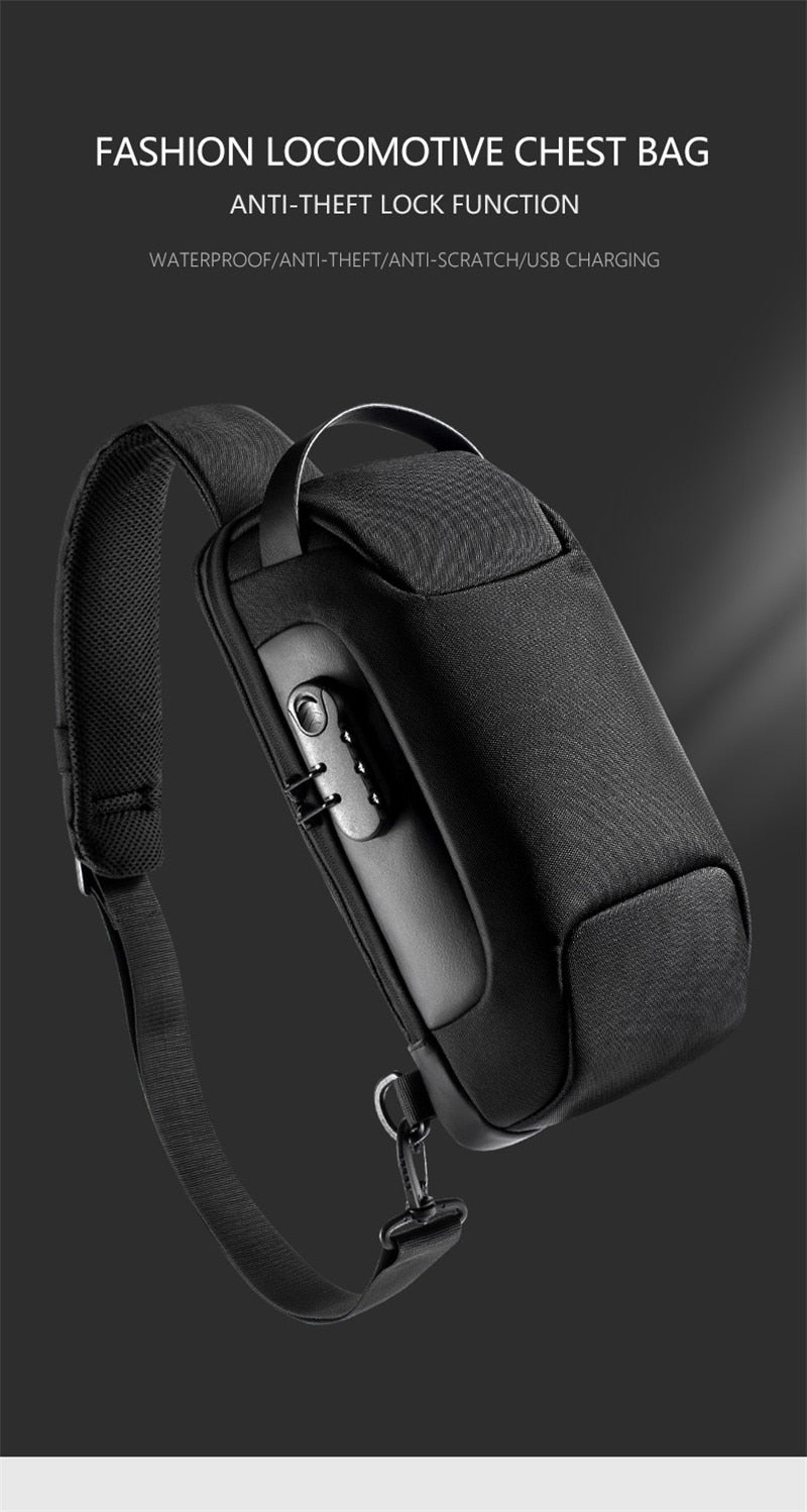 Men's Waterproof Oxford Crossbody Anti-theft Bag