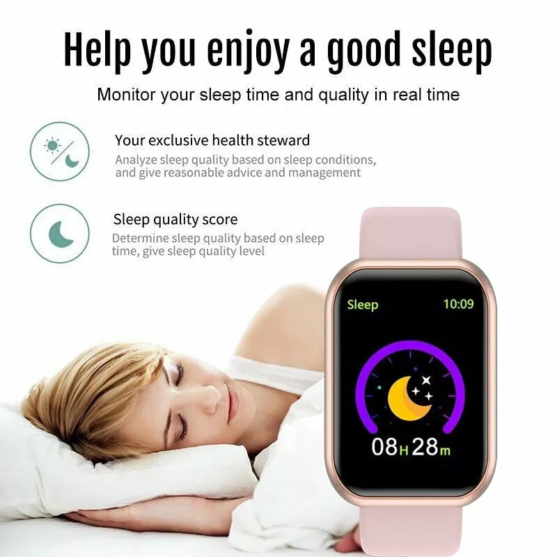 Y68 Smart Watch Heart Rate Blood Pressure & oxygen level
