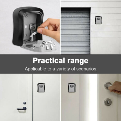 4-Digit wall-mounted key storage security lock