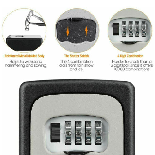 4-Digit wall-mounted key storage security lock