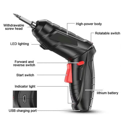 Mini portable cordless electrical screwdriver