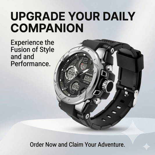 Rugged Dual Display Sport Watch - Built for the Bold