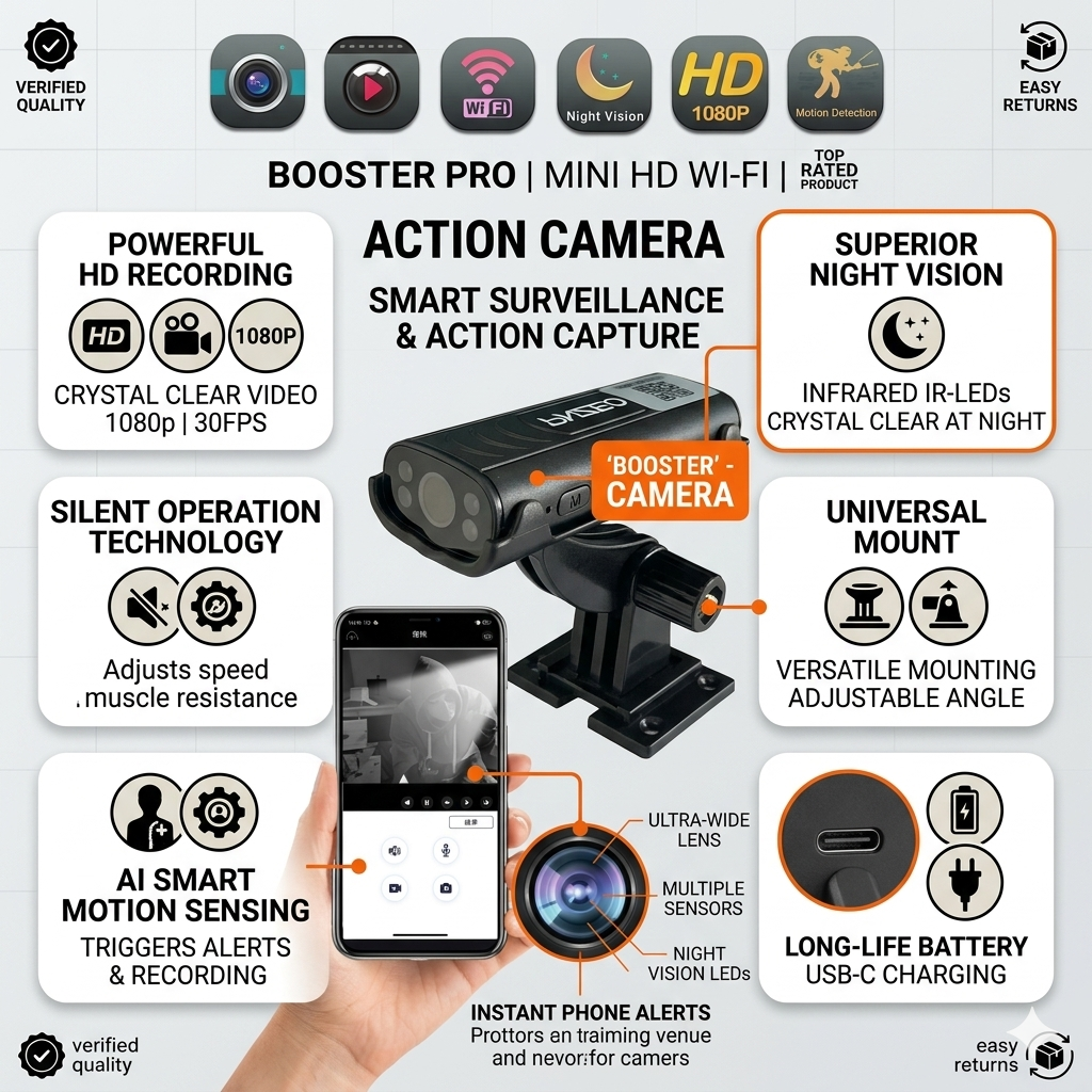 Mini Home Security Camera with Motion Detection