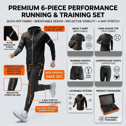 Premium 5-Piece Men's Athletic Sportswear