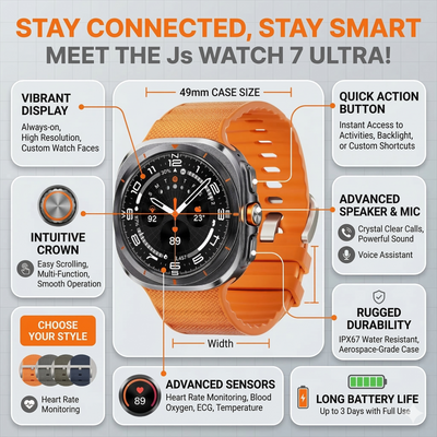 Js Watch 7 Ultra – Smart Technology, Sleek Design, Ultimate Performance
