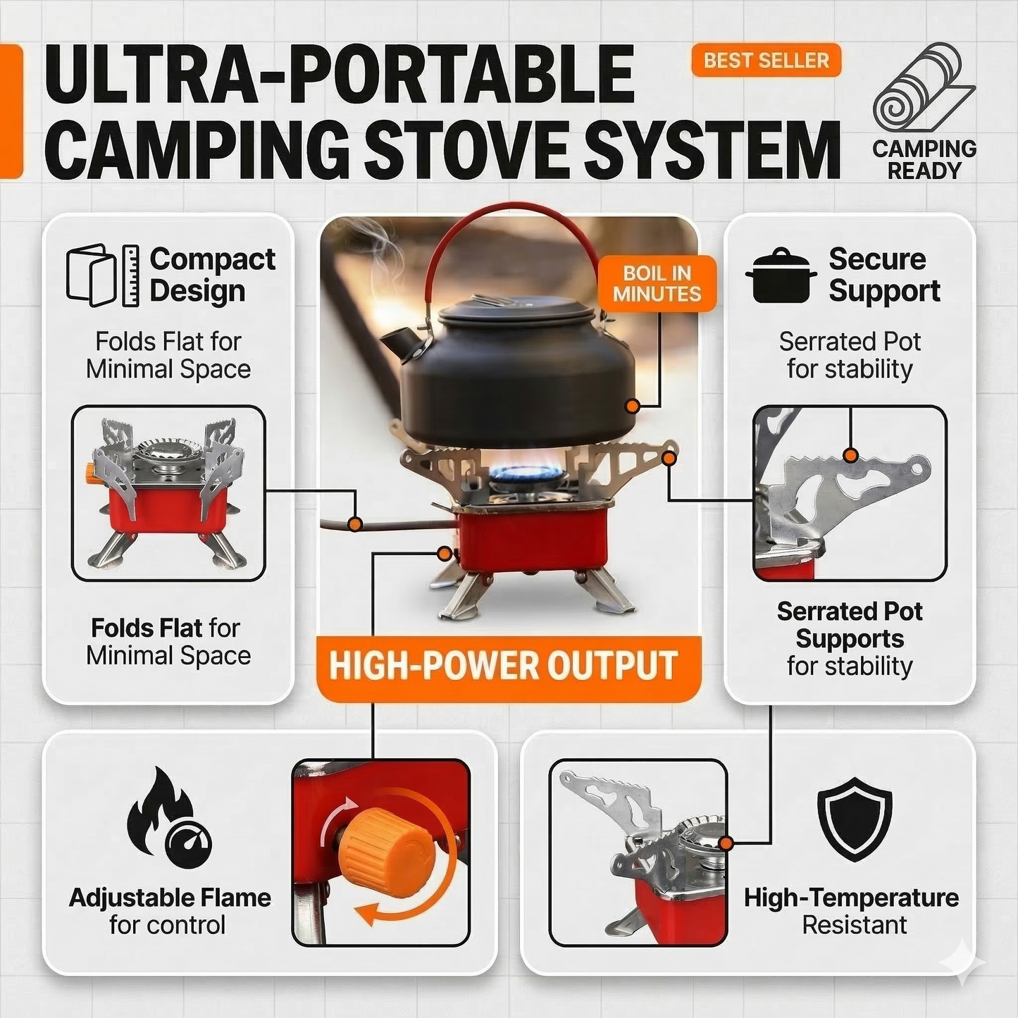 Mini portable camping stove