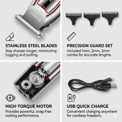 Professional Hair Trimmer Pro - Precision Cutting for Every Style