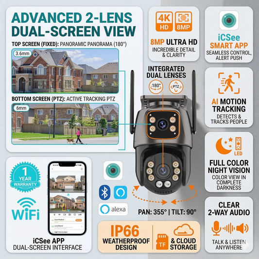 UltraVision™ - 4K Dual Lens Outdoor Camera
