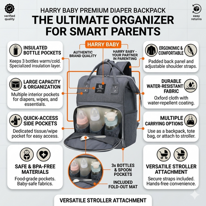New born babies larg capacity diapper Bag for moms