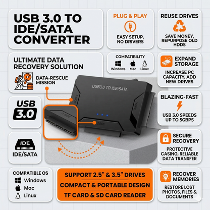 USB 3.0 to Sata & IDE Adapter