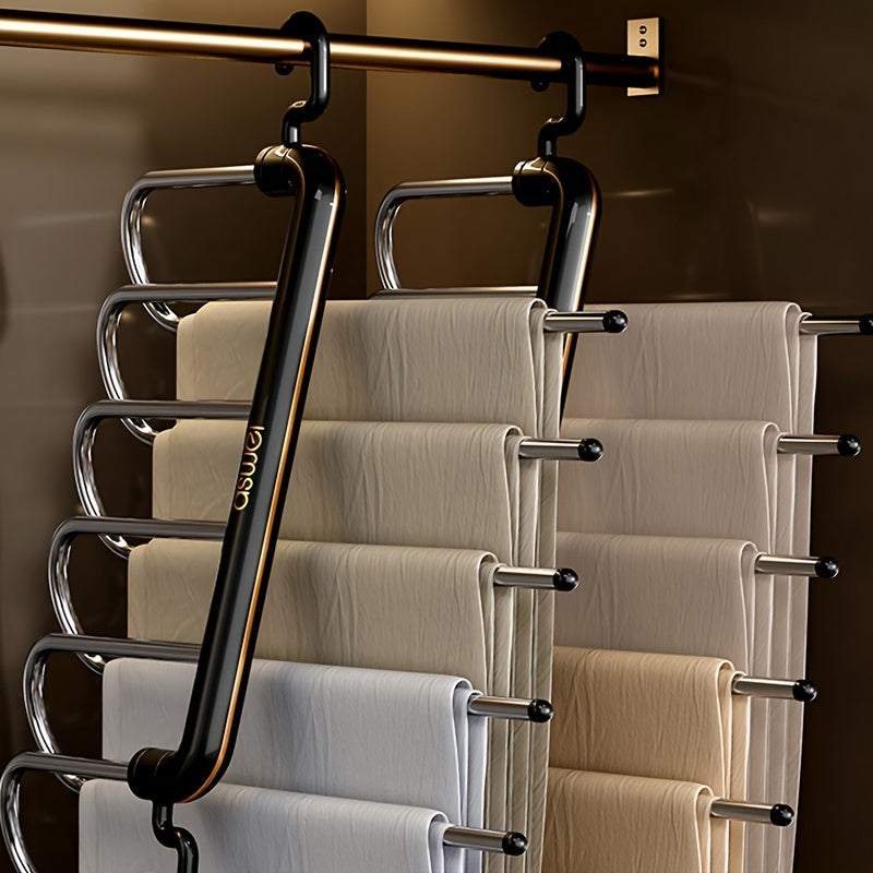 SmartFold™ 5-in-1 Heavy-Duty Pants Hanger