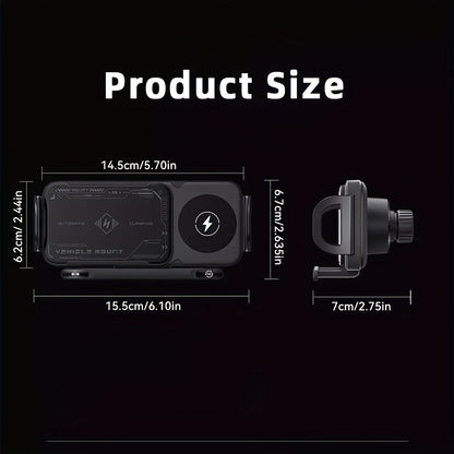 🚗 SmartSense™ Wireless Car Mount – Intelligent Induction Charging & Auto-Clamp