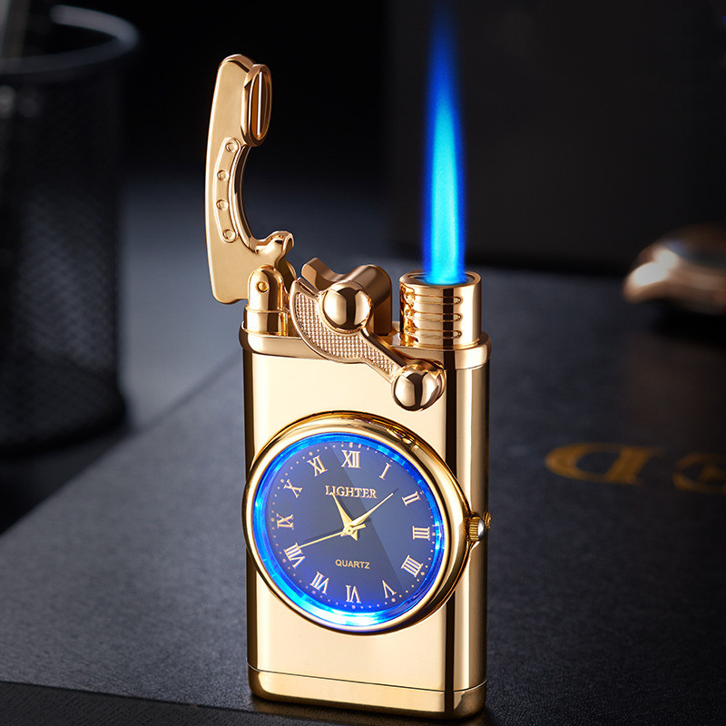 Rocker Arm Automatic Ignition Lighter Digital Watch