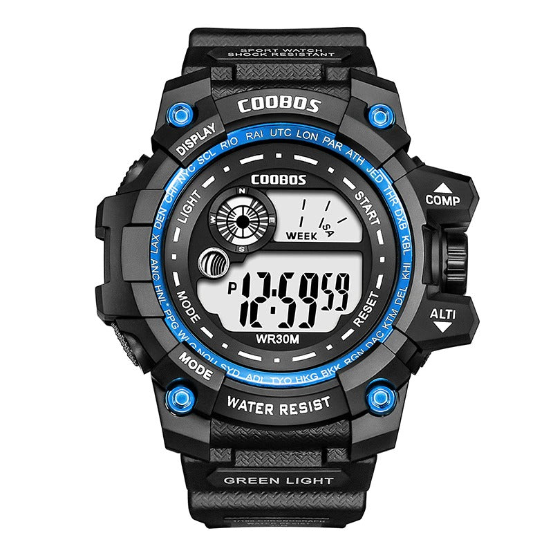 Coobos® Men's LED Luminous Digital Military Wristwatch