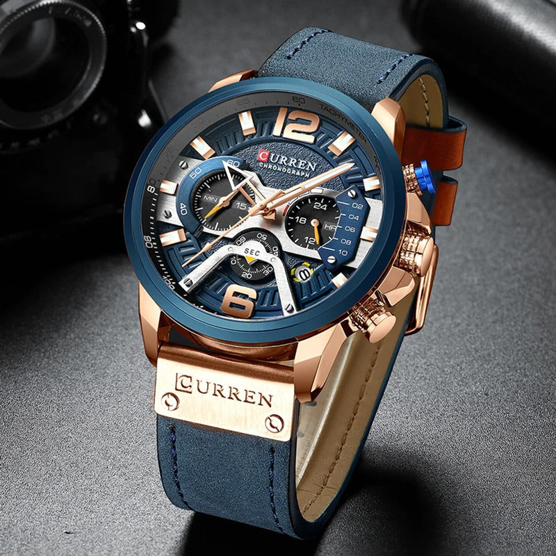 CURREN Luxury Military Leather Wristwatch