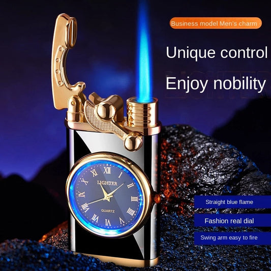 Rocker Arm Automatic Ignition Lighter Digital Watch