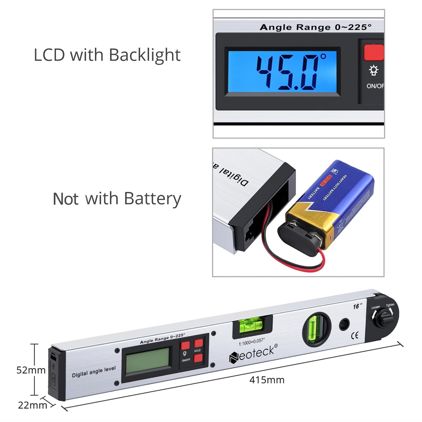 Neoteck® LCD Digital Level Angle Finder