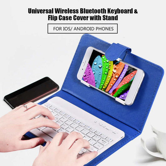 Portable PU Leather Wireless Keyboard Case