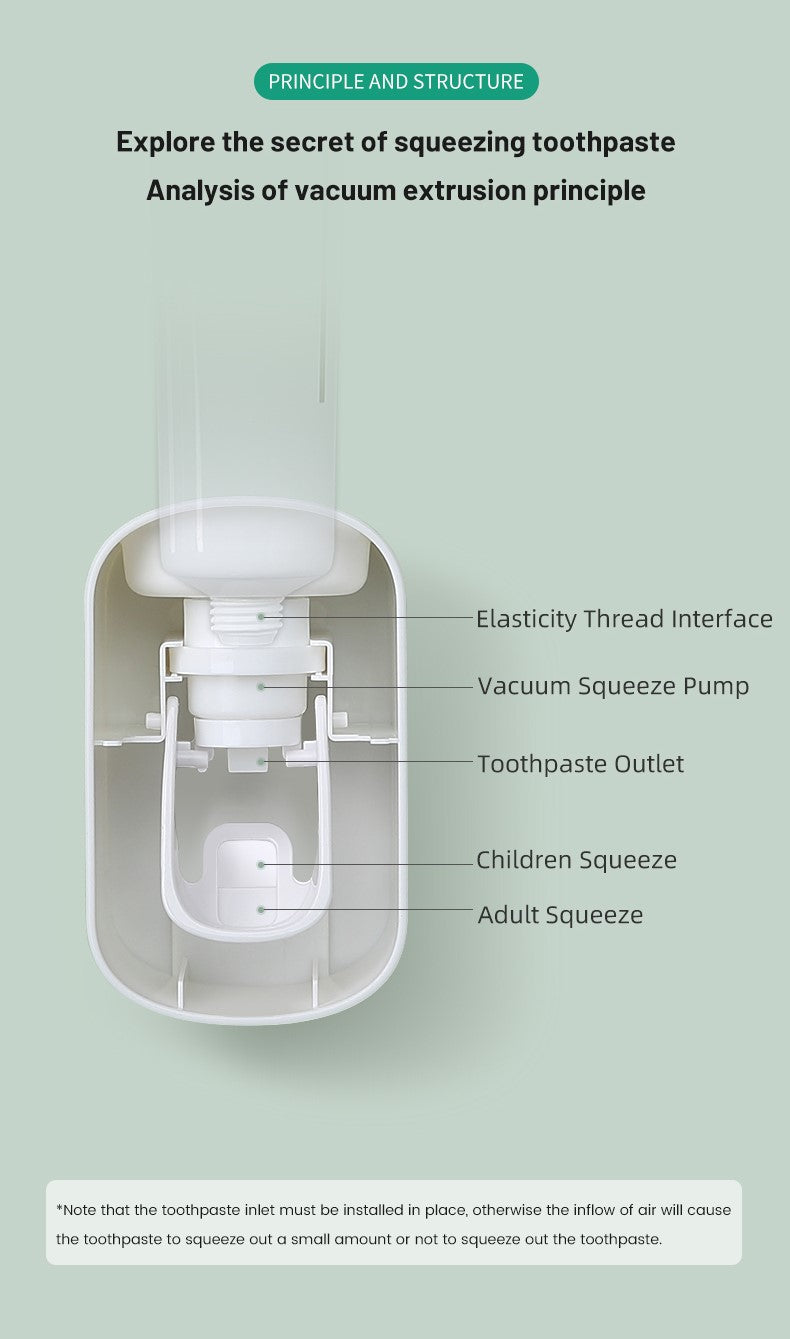 ECOCO® Automatic Toothpaste Dispenser Wall Mount