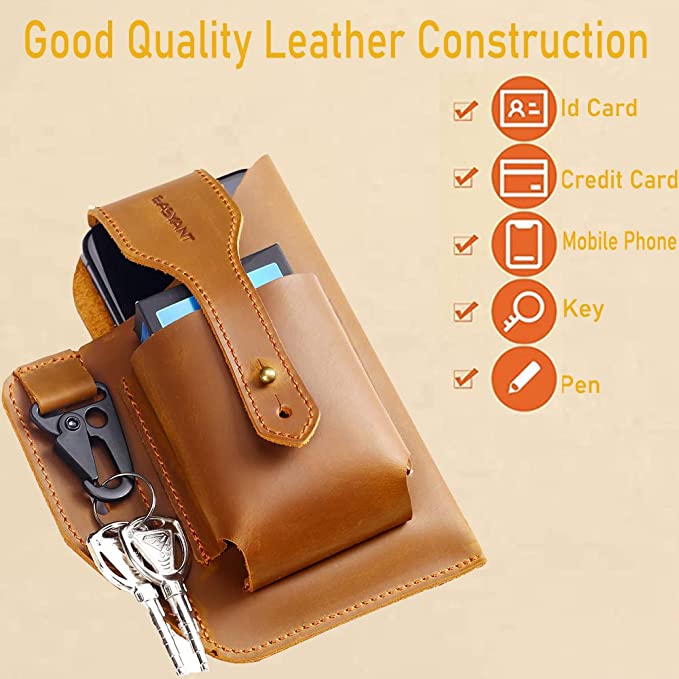 Multifunctional Retro Belt Waist Leather Men's Bag