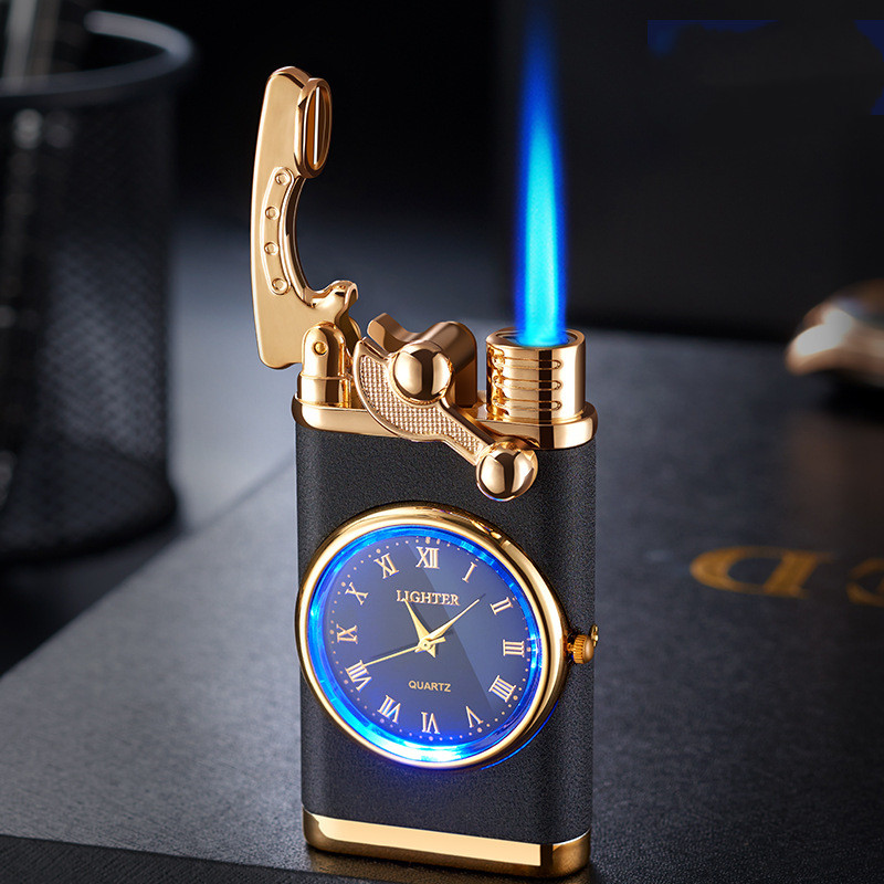 Rocker Arm Automatic Ignition Lighter Digital Watch