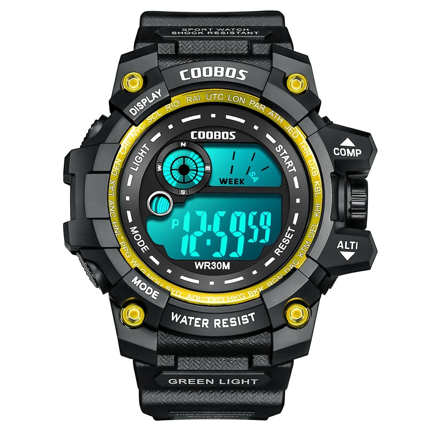 Coobos® Men's LED Luminous Digital Military Wristwatch