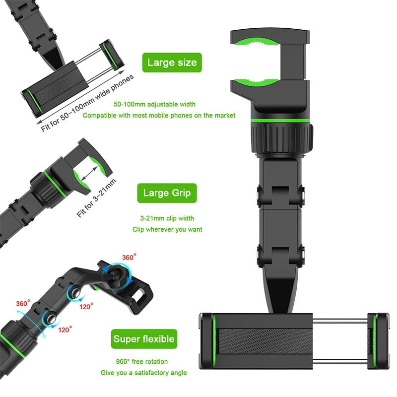 Car Phone Holder Multifunctional 360 Degree Rotatable