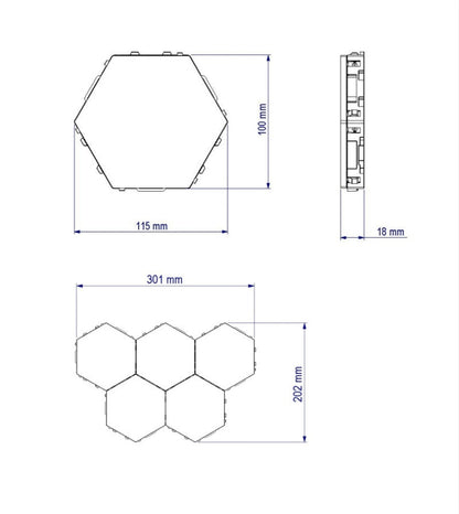 Quantum LED Light Touch Sensor Hexagon Light