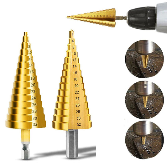 Hex Titanium Step Cone Drill Bit Hole Cutter HHS