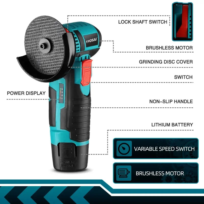 Mini Portable & Rechargeable Angle Grinder