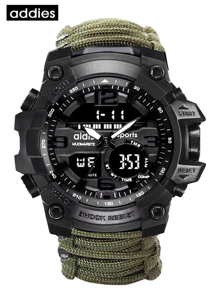 Military Survival Multi-Functional Digital Watch Compass