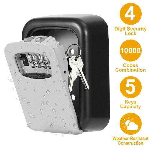 4-Digit wall-mounted key storage security lock